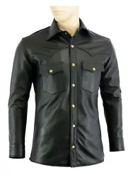 Good looking and Slim fit. Butter Soft Black Sheep Leather. Antique Brass Buttons.