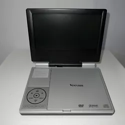 Venturer Portable DVD Player Model PDV880 W/Charger, tested, holds a charge, video working, no sound from the internal...
