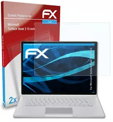 Ultra-transparent et à revêtement dur: atFoliX 2 x FX-Clear Protecteur décran pour Microsoft Surface Book 3 (15...