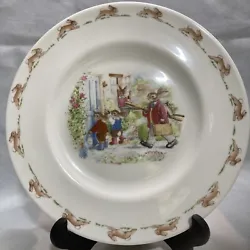 Bunnykins Fishing Plate Royal Doulton English Fine Bone China 8”Used…Excellent Condition… no chips or cracks