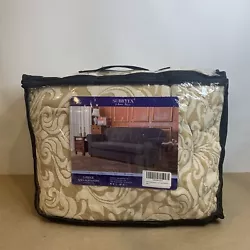 Subrtex Sofa Couch Cover 2-Piece Jacquard Damask Slipcovers X-Large Oatmeal. Condition is open box. See pictures. Thank...