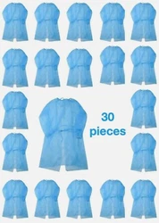 30 pc High Quality Material: Gowns are made from of high quality spun-bonded polypropylene, its breathable, lightweight...