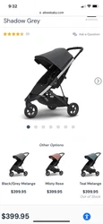 Thule spring stroller in color shadow gray. This is VERY gently used. This pretty much has zero signs of usage. This...