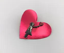 Banksy Art Pin Girl With Red Balloon Pin There is Always Hope. Condition is 