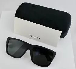 Lens Size 59mm. Rubber temples embellished with Gucci Web Gros Grain. Lens Color Grey. Sporty Square shape in Matte...