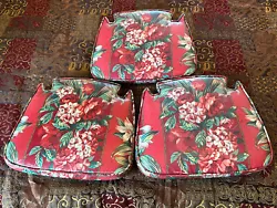 Designed to fit most standard kitchen chairs, these cushions feature a colorful floral pattern that will brighten up...