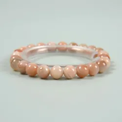 Material: Natural Peach Moonstone (Not treated or Dyed). The Peach Moonstone Mined in China. Color: Peach. 6mm - Approx...