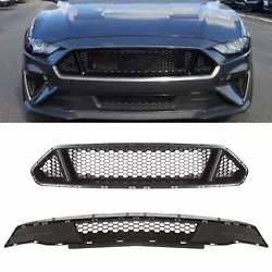 Compatible On 2018-2021 Ford Mustang. Type : Bumper Grille. 1 × Front Upper Grille. Fit for 2018-2023 Ford Mustang...