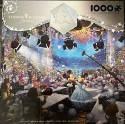 Like new 1000 piece Disney 100th celebration Thomas Kinkade puzzle with Mickey Minnie and friends. Recently completed...