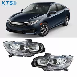 Feature:   Chrome Housing Clear Lens Headlight These headlights come with a  one-year guarantee. Polycarbonate Lens...