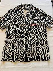 NEW KEITH HARING Casual H&M Short Sleeve Shirts. Light and Cool Material. Left Front Pocket. 100% Viscose (Feels Soft...