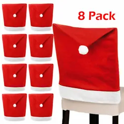 Durable and reusable, special decorations for Christmas. EASY TO USE: These Christmas dining chair covers fit directly...