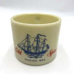 VINTAGE EARLY AMERICAN OLD SPICE SHAVING MUG SHULTON SHIP GLASS. Good condition, minor wear. No chips or cracks. See...