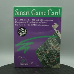 NOS Addison Smart Game Card for IBM XT, AT, 386, 486 Computer SEALED PC hardware. Brand new PC hardware that has yet to...