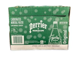 Takashi Murakami X Perrier Carbonated Mineral Water 12 Pack 750mL Glass Bottles. Shipped with USPS Priority Mail.