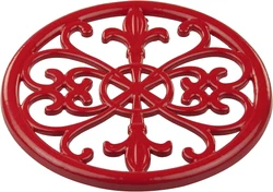 Cast iron Fleur de Lis trivet. Rubber feet to keep the trivet in place. This paper towel holder is designed for...
