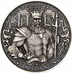 Atlantis 1 oz Silver Round - Mythical Cities Series Antique Finish (.999 Pure). THIS IS A GREAT COLLECTORS PIECE!