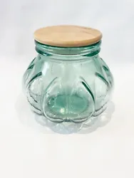 Thick Aquamarine glass. Excellent condition, clean.