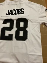 Youth Jersey Las Vegas Raiders #28 Josh Jacob Size M. Open bag to check on size and quality. Everything looks good....