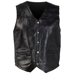 Made Of Soft Patchwork Genuine Leather. Choose From LG XL 2XL Or 3XL. XL = Size 48. Has 5 Front Easy To Snap Buttons...