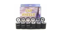 Custom wheels for 1/18 scale cars and trucks 24pc Wheels & Tires Set. 6 Sets of Rims. 6 Sets of Tires. Product Details.