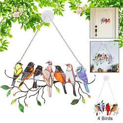 🕊 Indoor/outdoor Hanging Decor: Birds suncatcher for window is the best choice for you to easily decorate indoors...