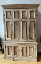 Irish Antique Pine Armoire/Entertainment Center With shelves Underneath. In great condition! Fits a 52’’ tv....