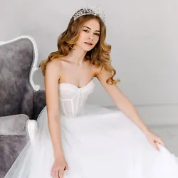 AW BRIDAL 3/5PCS-Set Wedding Bridal Princess Tiara Queen Pageant Prom Crown Veil. AW BRIDAL Premium Wedding Bridal...