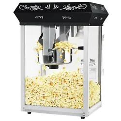 Great Northern Black Foundation Popcorn Popper Machine, 8 Ounce.