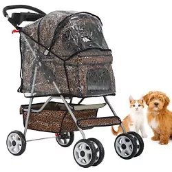 · STURDY & HIGH CAPACITY - This pet stroller well-structured and made of high-quality nylon material with new function...