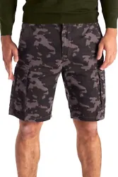 These men’s cargo shorts feature a durable water-repellent Teflon coating that protects against stains, soil, and...