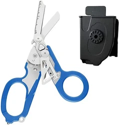 You can use trauma shears to open an O2 tank. Trauma shears can be used as the windlass for an improvised tourniquet....
