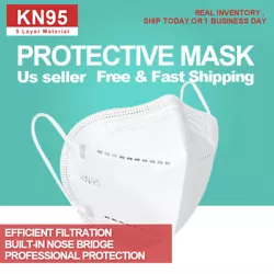 KN95 KN 95 Face Mask Disposable Face Mouth Cover QTY:50 pcs. Black KN95. White KN95. High efficiency electrostatic...