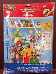 3 Super Mario Birthday Party Scene Setter Kits. See description.. Scene setter with props, table cloth set up, and...