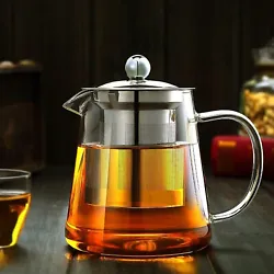 Put the infuser in, you can make loose leaves tea or herbs; Take the infuser off, the teapot is for all kinds of...