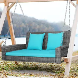 Color of PE Rattan: Mix Grey  Color of Cushion: Turquoise  Material: PE Rattan, Steel, Polyester, Sponge  Overall...