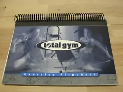 This is a Total Gym exercise flipchart booklet showing exercise routines. t is in excellent condition.