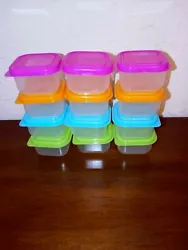 Reusable Mini Storage Boxes Plastic Container Sauces Herbs Tubs Craft 12.
