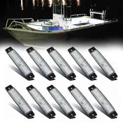 【High Quality】6 LED bulbs each boat interior light, made of sturdy PC lens and ABS housing. IP66 waterproof,...