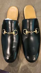 gucci black leather shoes men size 9.