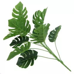 12 heads monstera leaves design, look lifelike. It is a good decor for your bonsai, garden. 1Pcs Chair Cushion Seat_...