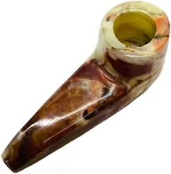 Marble Muti Green Natural Stone Tobacco Smoking Pipe. This is a 4