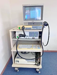 Olympus Evis System CV-140 with  Olympus CLV-U40 light source, comes complete with keyboard and Sony PVM-1343MD...