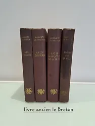 Livre Ancien Auguste Le Breton Lot De 4 Livres. La loi des rues/Les tricards/Les hauts murs/Rafle sur la ville  Reliure...