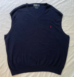 Vintage Polo Ralph Lauren Vest Mens Size 2XB Pima Cotton Sleeveless V Neck. Vest is in good condition, see pictures for...
