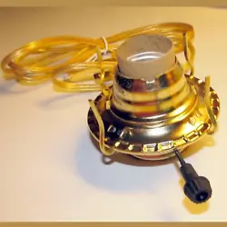 The more economical reproduction brass plated #2 burner. Want a quick and simple way to use electric on that antique...
