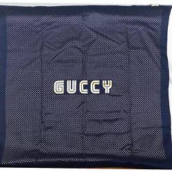 Gucci Guccy Stars Foulard Twill Silk Scarf-Blue NWT. Guccy print scarf in SEGA font, used with permission of Sega...