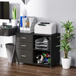 This multi-functional filing cabinet is suitable for office or study or living room with open storage spaces and 3...