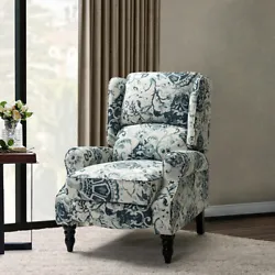 This modern wingback recliner is the perfect spot to unwind. Contemporary Classic Style: Upholstered in foam and...