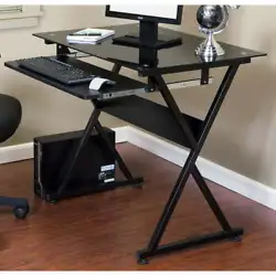 It goes with almost any room decor and looks great from all sides. Right underneath is a universal keyboard tray that...